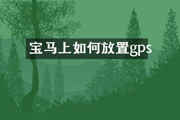 宝马上如何放置gps