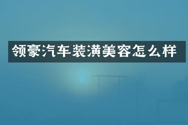 领豪汽车装潢美容怎么样