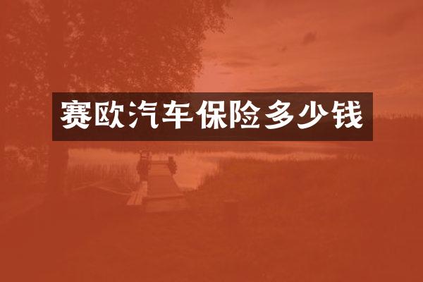 赛欧汽车保险多少钱