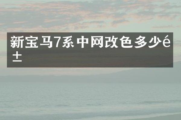新宝马7系中网改色多少钱