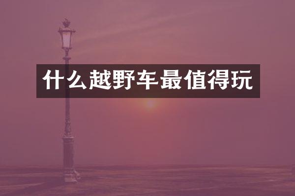 什么越野车最值得玩