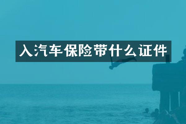 入汽车保险带什么证件