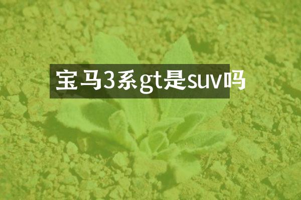 宝马3系gt是suv吗