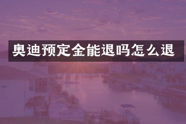 奥迪预定金能退吗怎么退