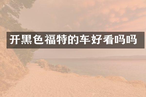 开黑色福特的车好看吗吗