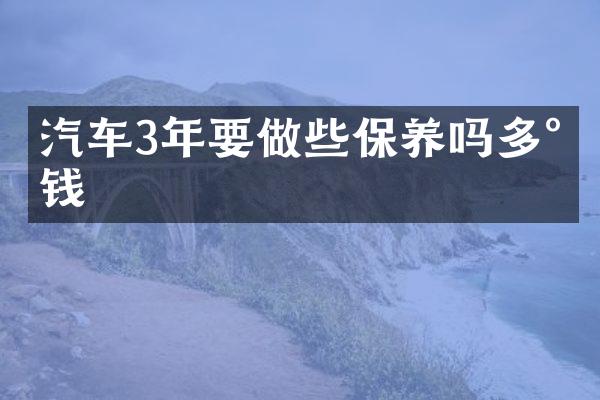 汽车3年要做些保养吗多少钱