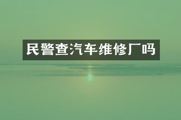 民警查汽车维修厂吗