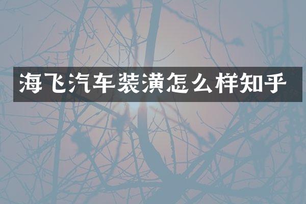 海飞汽车装潢怎么样知乎