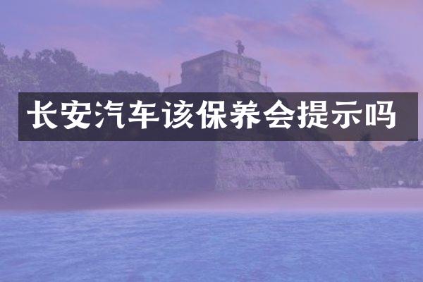 长安汽车该保养会提示吗