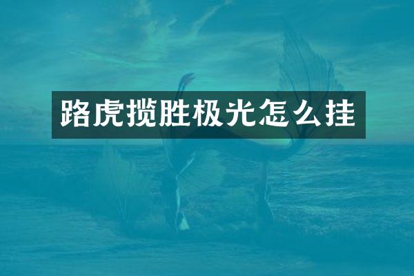 路虎揽胜极光怎么挂