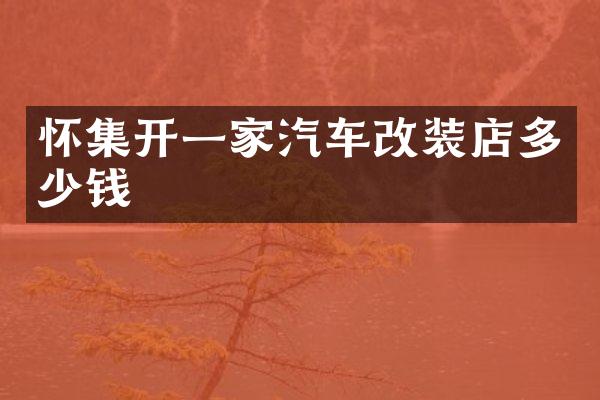 怀集开一家汽车改装店多少钱