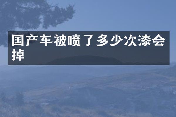 国产车被喷了多少次漆会掉