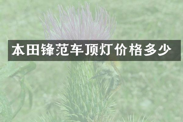 本田锋范车顶灯价格多少