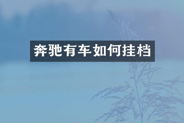 奔驰有车如何挂档