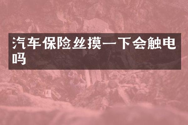 汽车保险丝摸一下会触电吗