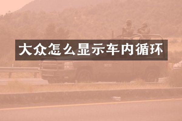 大众怎么显示车内循环