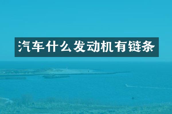 汽车什么发动机有链条