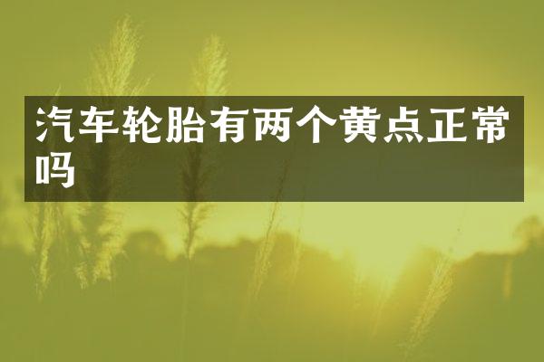 汽车轮胎有两个黄点正常吗