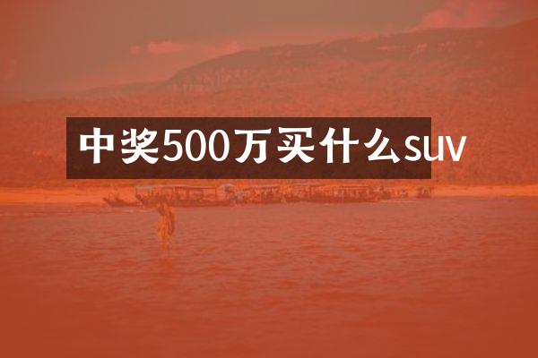 中奖500万suv