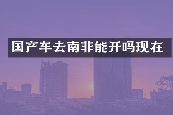 国产车去南非能开吗现在
