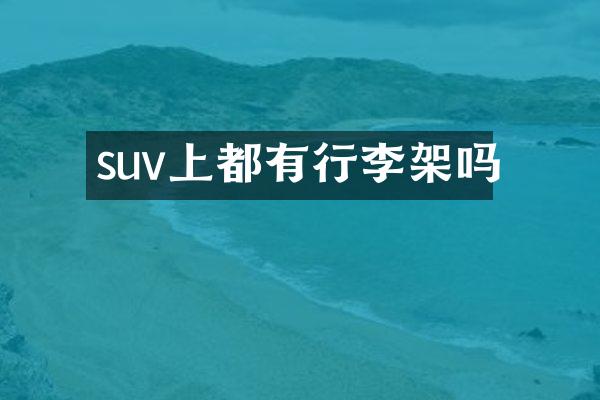suv上都有行李架吗