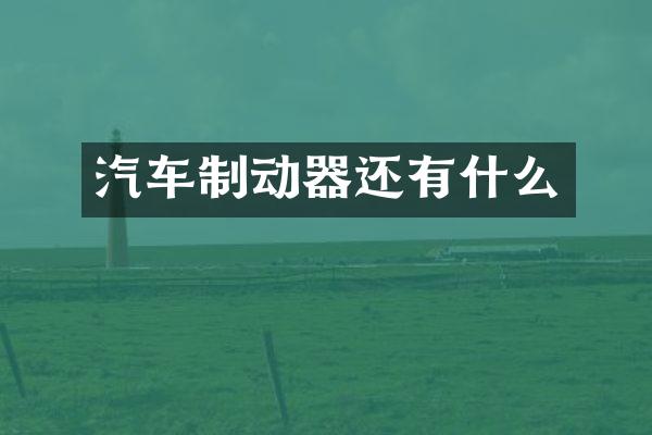 汽车制动器还有什么