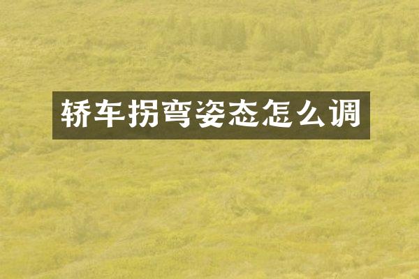 轿车拐弯姿态怎么调