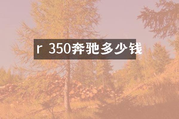 r 350奔驰多少钱