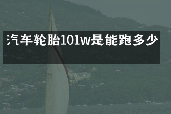 汽车轮胎101w是能跑多少码
