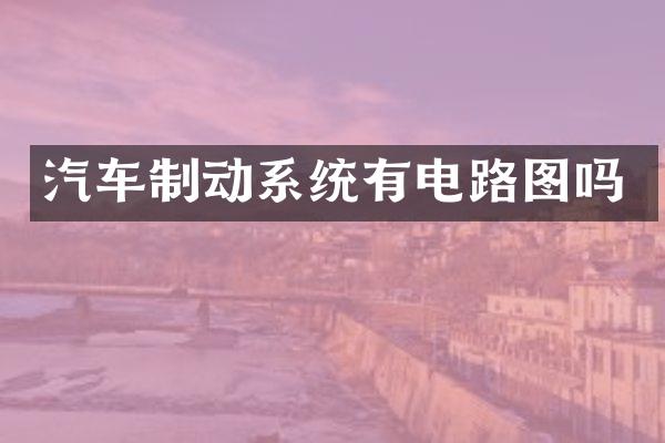 汽车制动系统有电路图吗