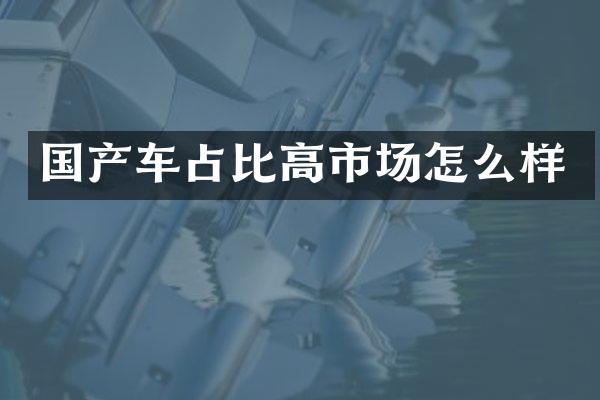 国产车占比高市场怎么样