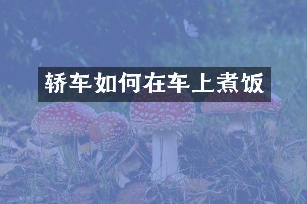 轿车如何在车上煮饭