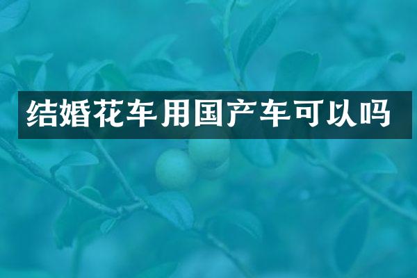 结婚花车用国产车可以吗