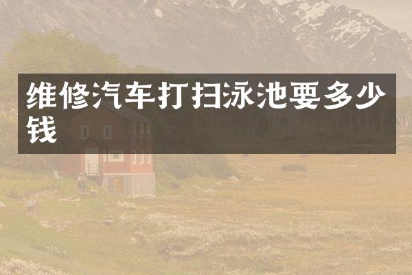 维修汽车打扫泳池要多少钱