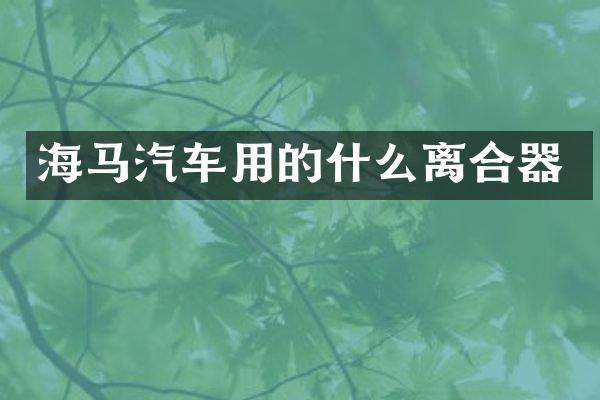海马汽车用的什么离合器