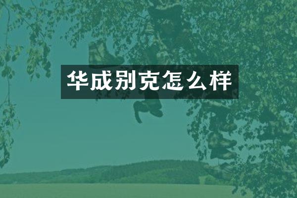 华成别克怎么样