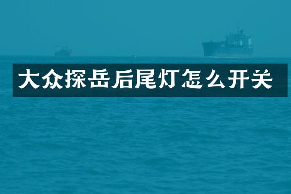 大众探岳后尾灯怎么开关