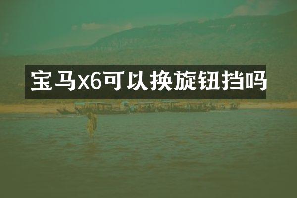 宝马x6可以换旋钮挡吗