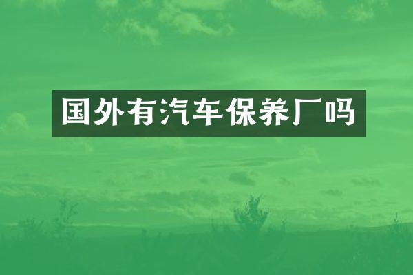 国外有汽车保养厂吗