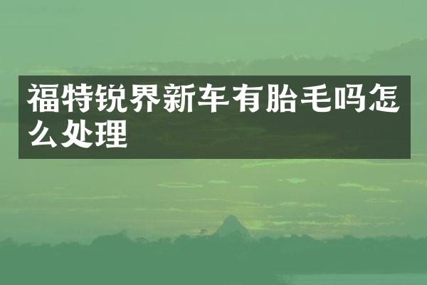 福特锐界新车有胎毛吗怎么处理