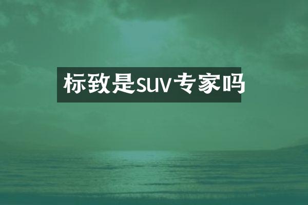 标致是suv专家吗