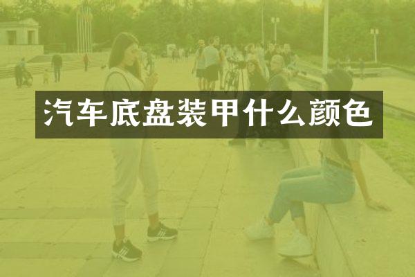 汽车底盘装甲什么颜色