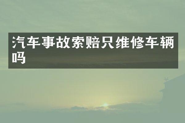 汽车事故索赔只维修车辆吗