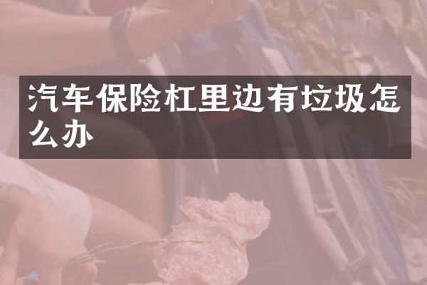汽车保险杠里边有垃圾怎么办