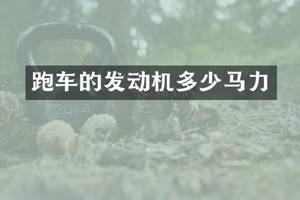 跑车的发动机多少马力
