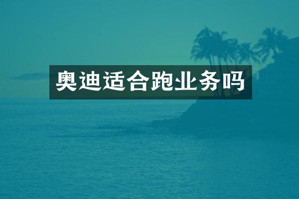 奥迪适合跑业务吗