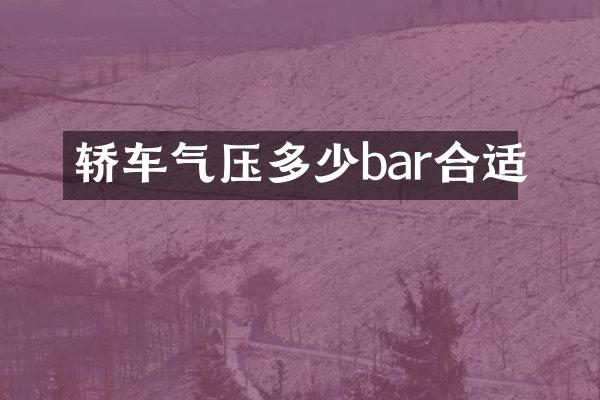 轿车气压多少bar合适