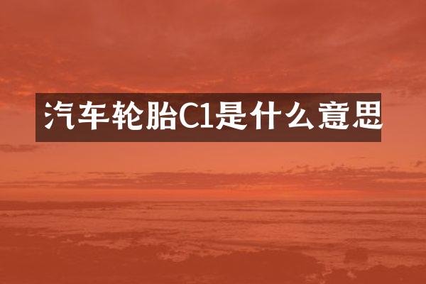 汽车轮胎C1是什么意思