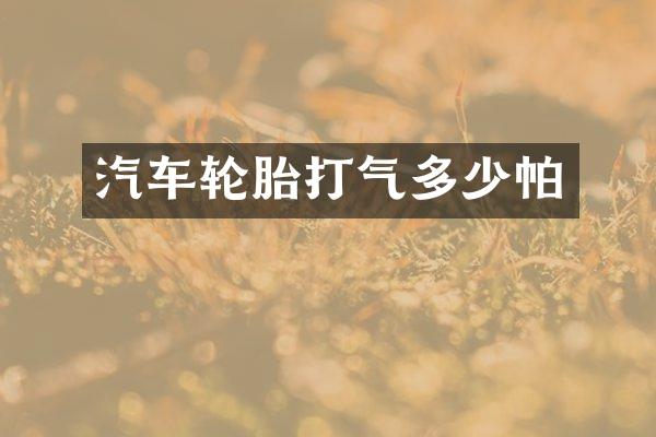 汽车轮胎打气多少帕