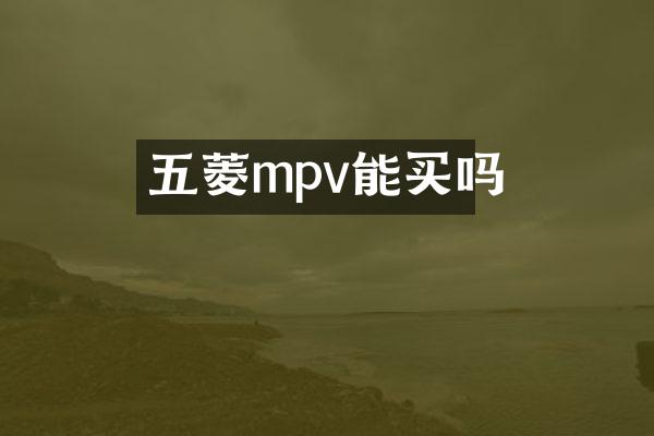 五菱mpv能买吗